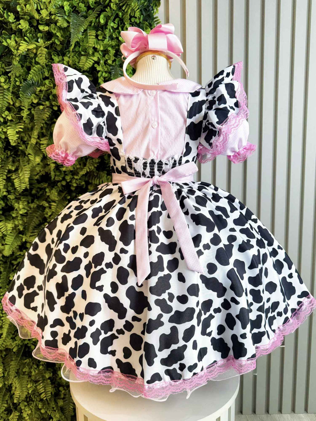 Vestido Infantil Jardineira Fazendinha Vaquinha