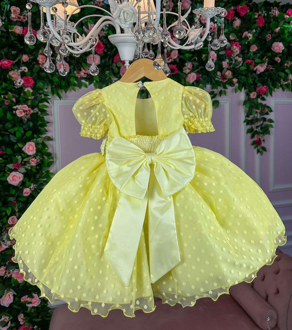 Vestido Marie Amarelo Bolinhas
