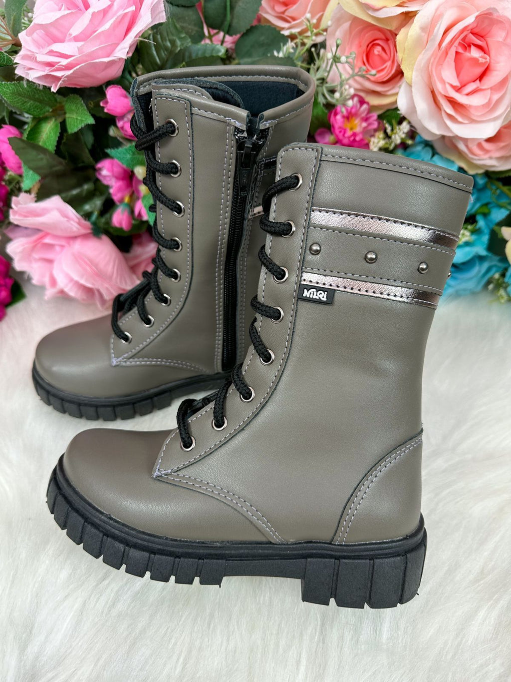 Bota Verde Militar Confortável para Passeios e Festas