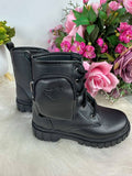 Bota Infantil Preto Cano Médio Confortável e Estilosa