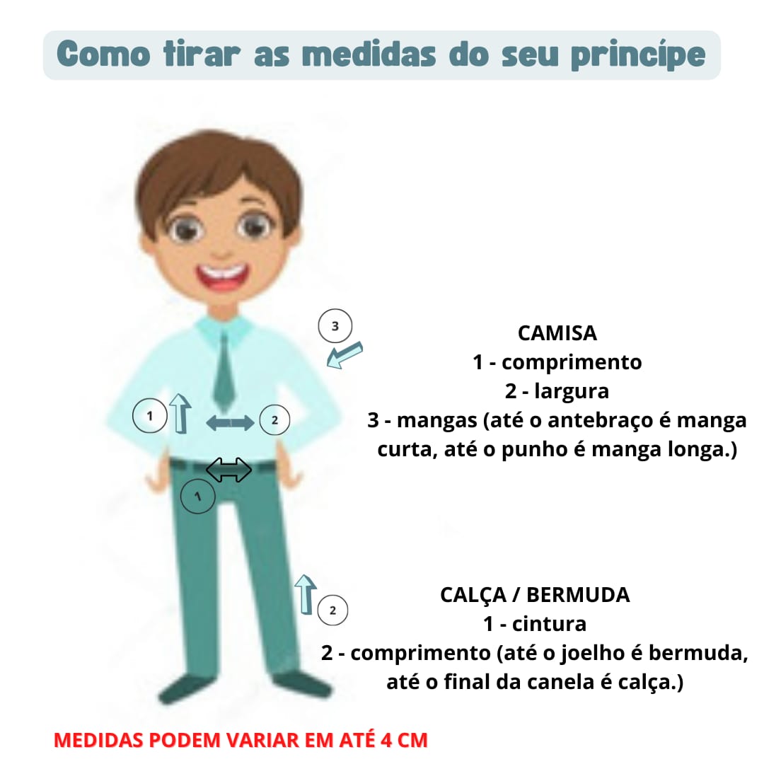 Conjunto Social Infantil Preto em Poliéster e Algodão