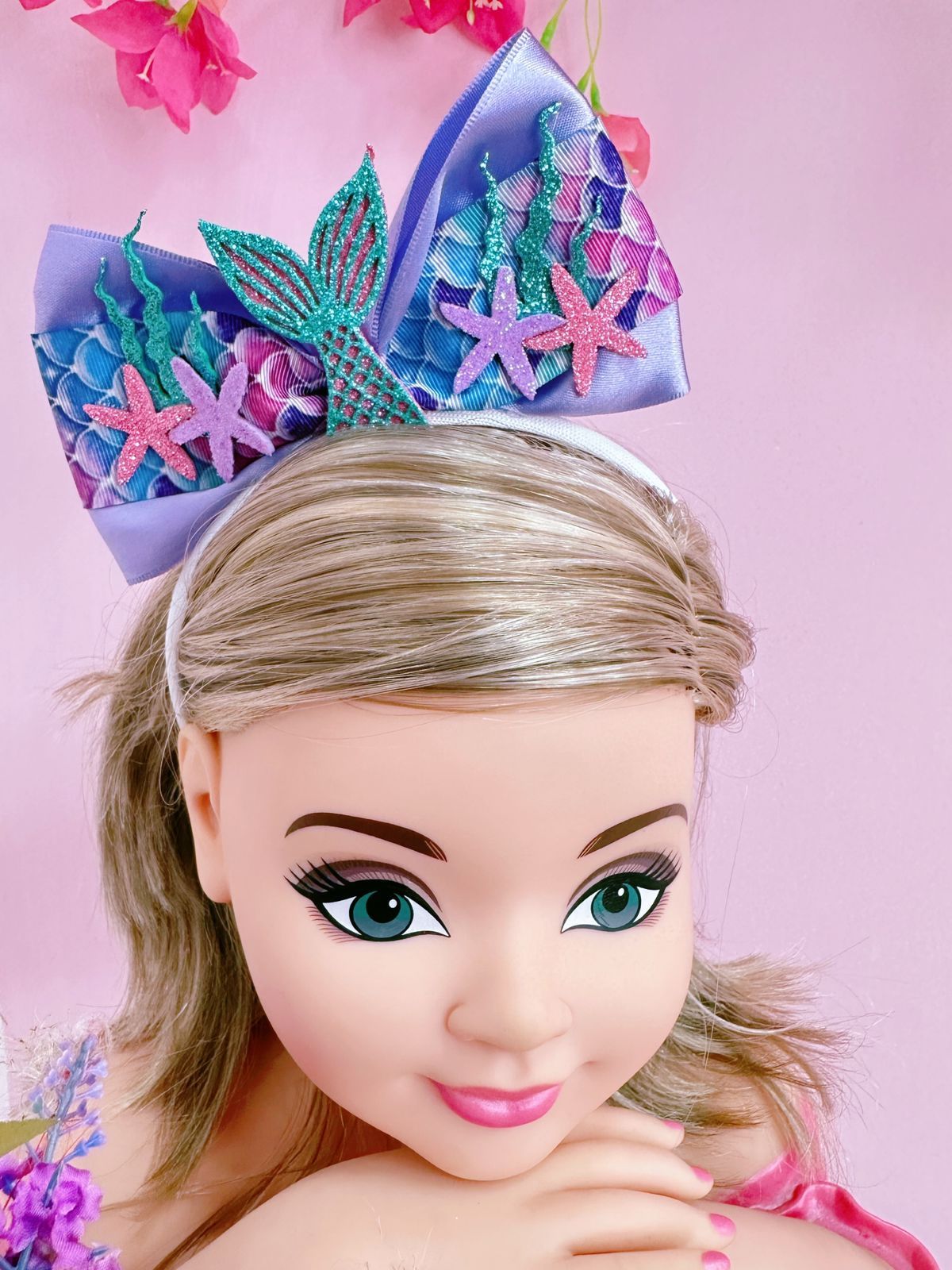 Tiara Infantil Ariel Sereia Lilás Super Luxo