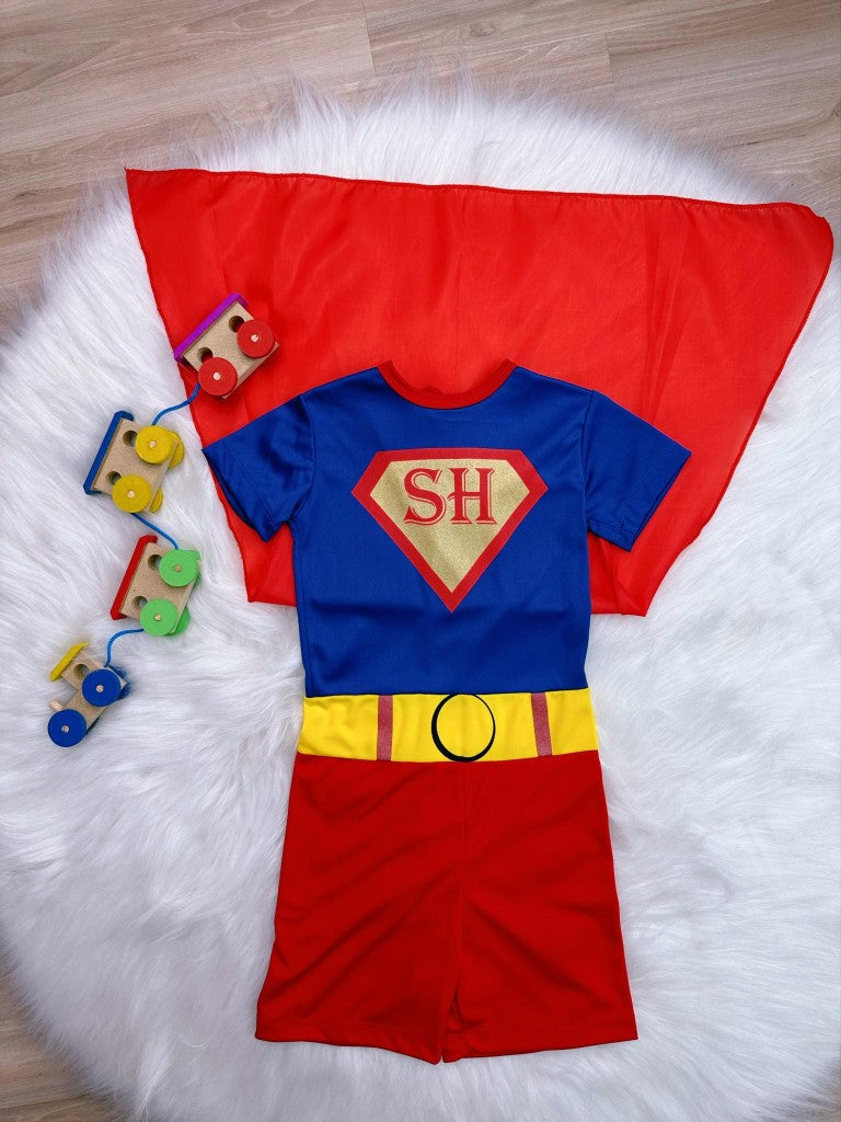 Fantasia Infantil Super Homem em Helanca e Poliéster com Capa