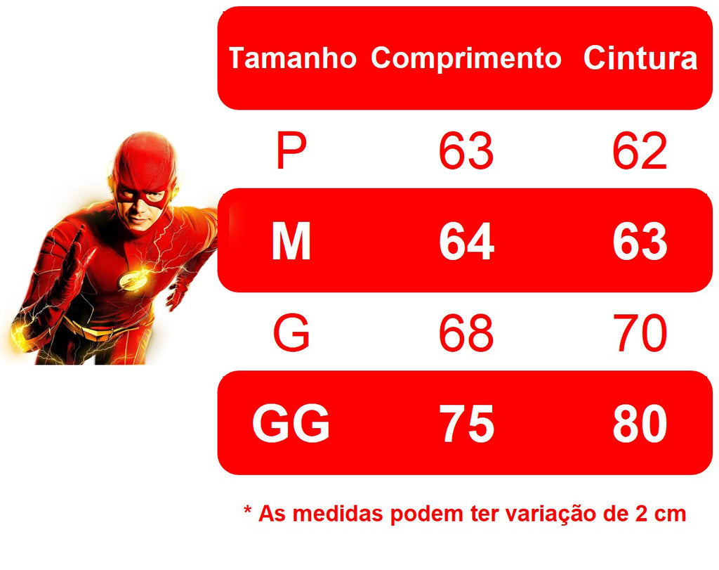 Fantasia Infantil do Flash em Helanca e Poliéster com Máscara