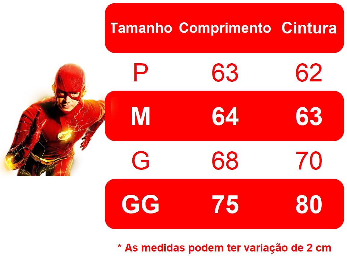 Fantasia Infantil do Flash em Helanca e Poliéster com Máscara