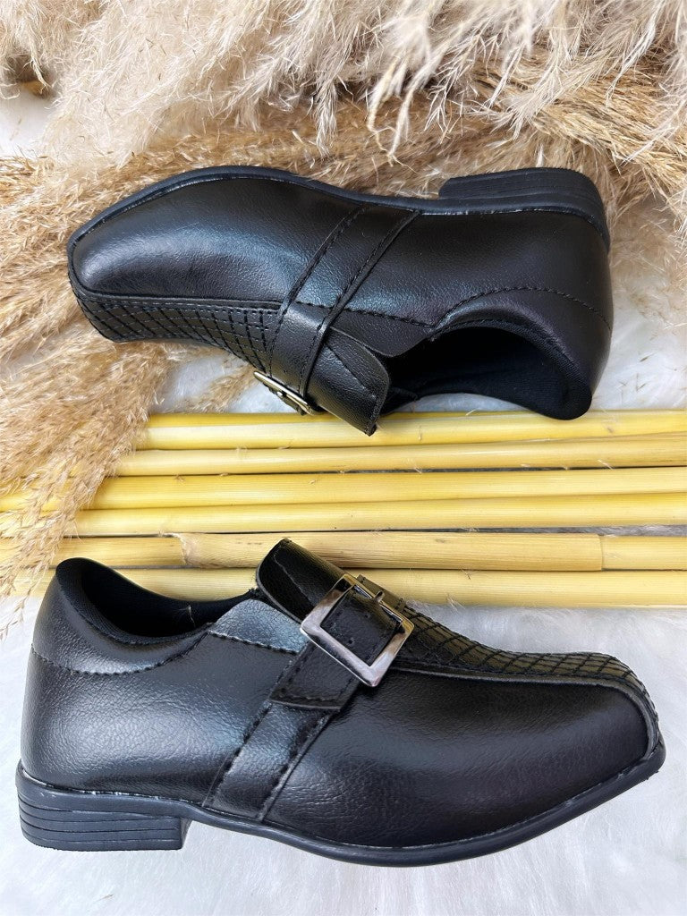 Sapatinho Social Infantil Preto Fosco com Fivela