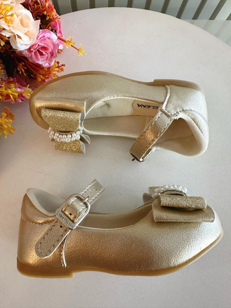 Sapatinho de Bebê Verniz com Lacinho e Strass Glitter