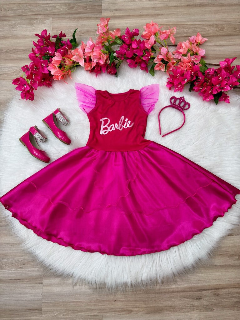 Fantasia Infantil Luxuosa com Tiara para Meninas