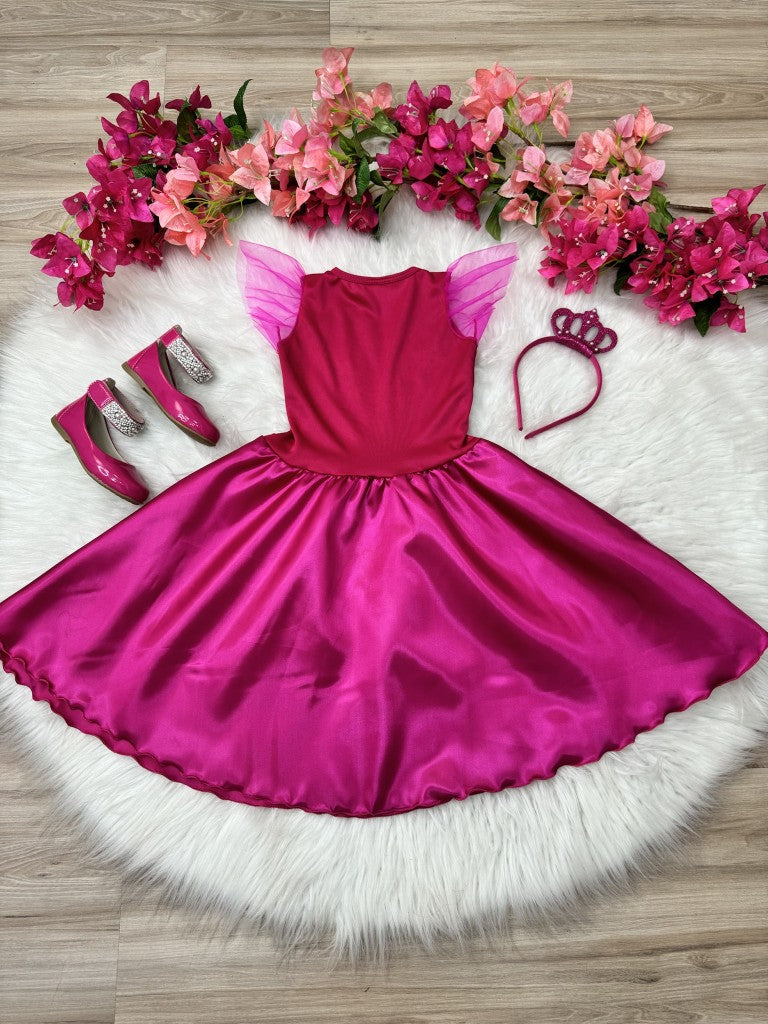 Fantasia Infantil Luxuosa com Tiara para Meninas