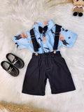 Conjunto Meninos do Poderoso Chefinho Com Short Susp.e Camisa
