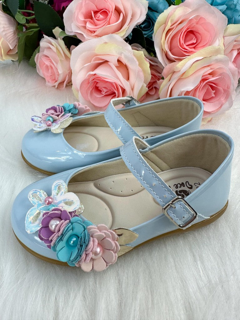Sapatilha Azul Bebê Jardim Encantado Para Passeios e Festas
