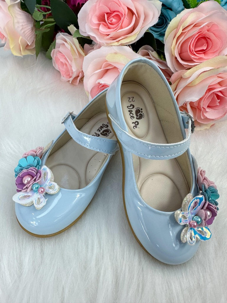 Sapatilha Azul Bebê Jardim Encantado Para Passeios e Festas
