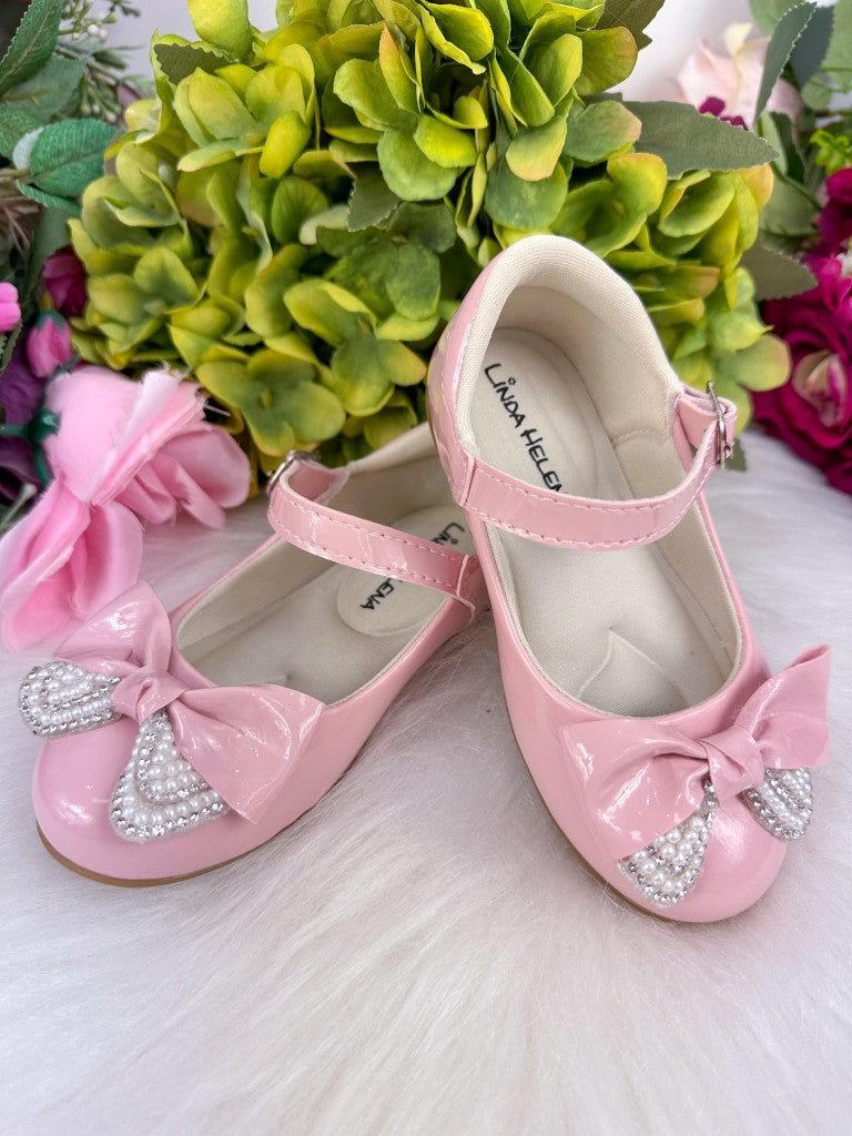 Sapatilha Rosa Bebê com Sola Antiaderente e Tecido Sintético Laminado