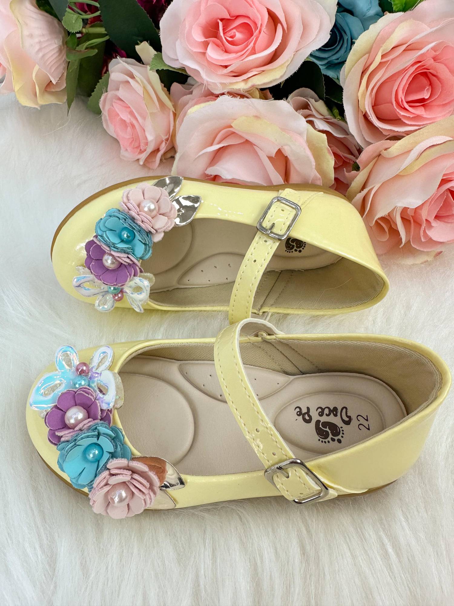 Sapatilha Amarela Jardim Encantado para Meninas