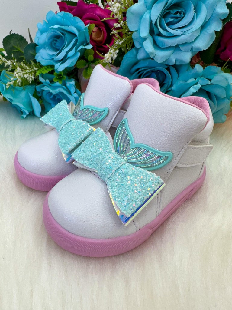 Tênis Bota Sereia Infantil Branco com Solado Antiderrapante