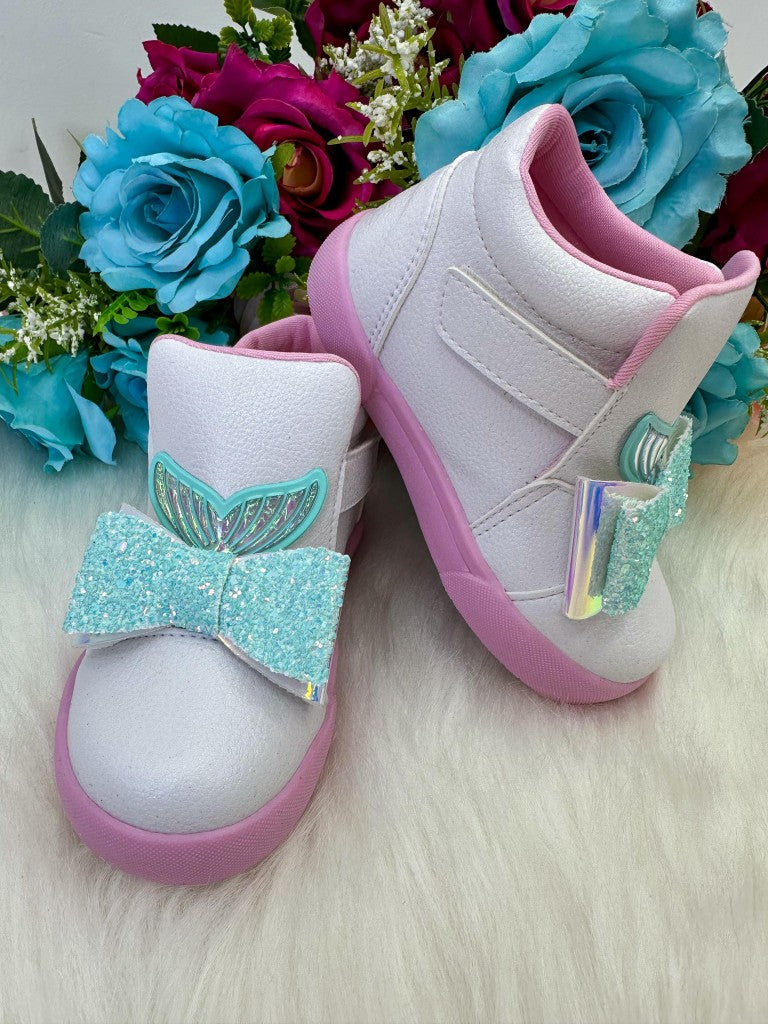 Tênis Bota Sereia Infantil Branco com Solado Antiderrapante