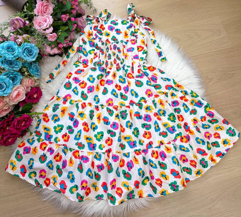 Vestido Infantil Mãe e Filha em Tecido Ligth Basic Off