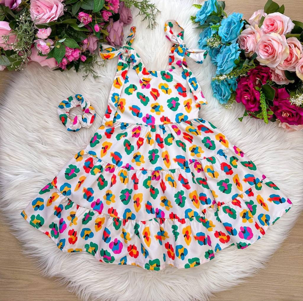 Vestido Infantil Mãe e Filha em Tecido Ligth Basic Off