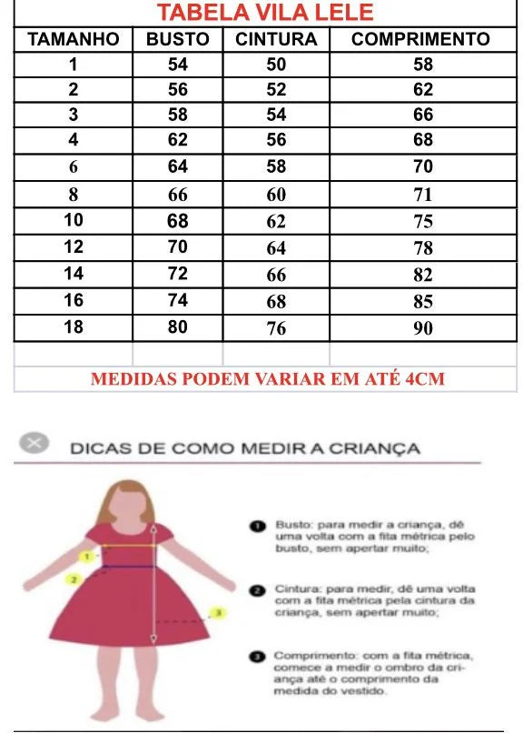 Vestido Infantil Off com Flores em Tecido de Poliéster