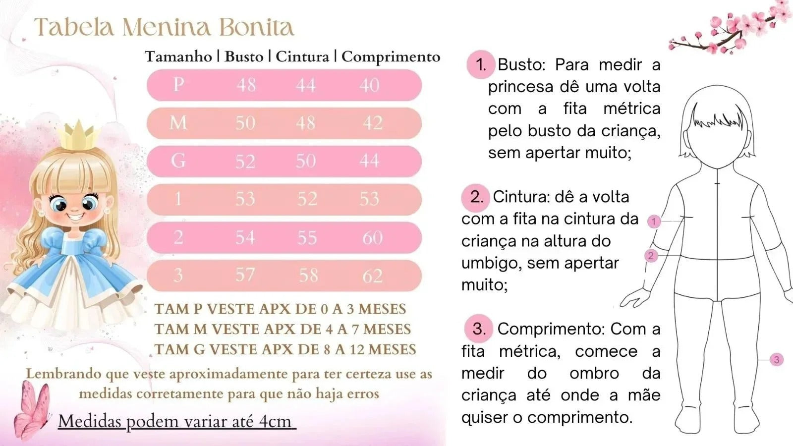 Vestido Infantil Azul Bebê em Tecido Misto com Laço