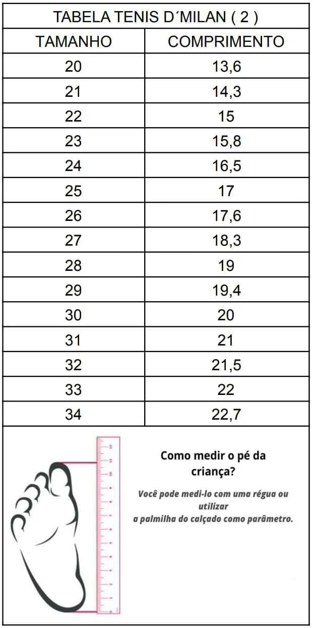 Tenis D Milan Vivi Preto Com Pink