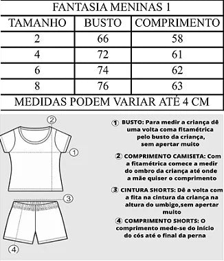 Fantasia Temática Skye 100% Poliéster Para Crianças