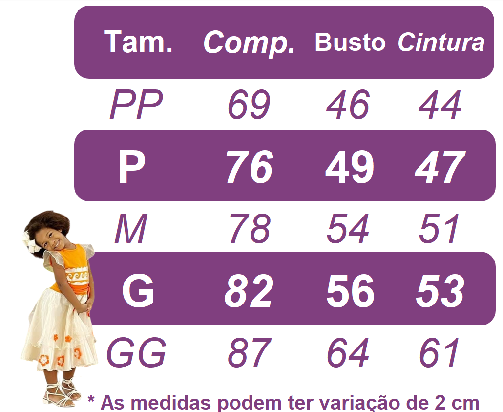 Fantasia Infantil Lilás com Detalhes de Princesas para Festas