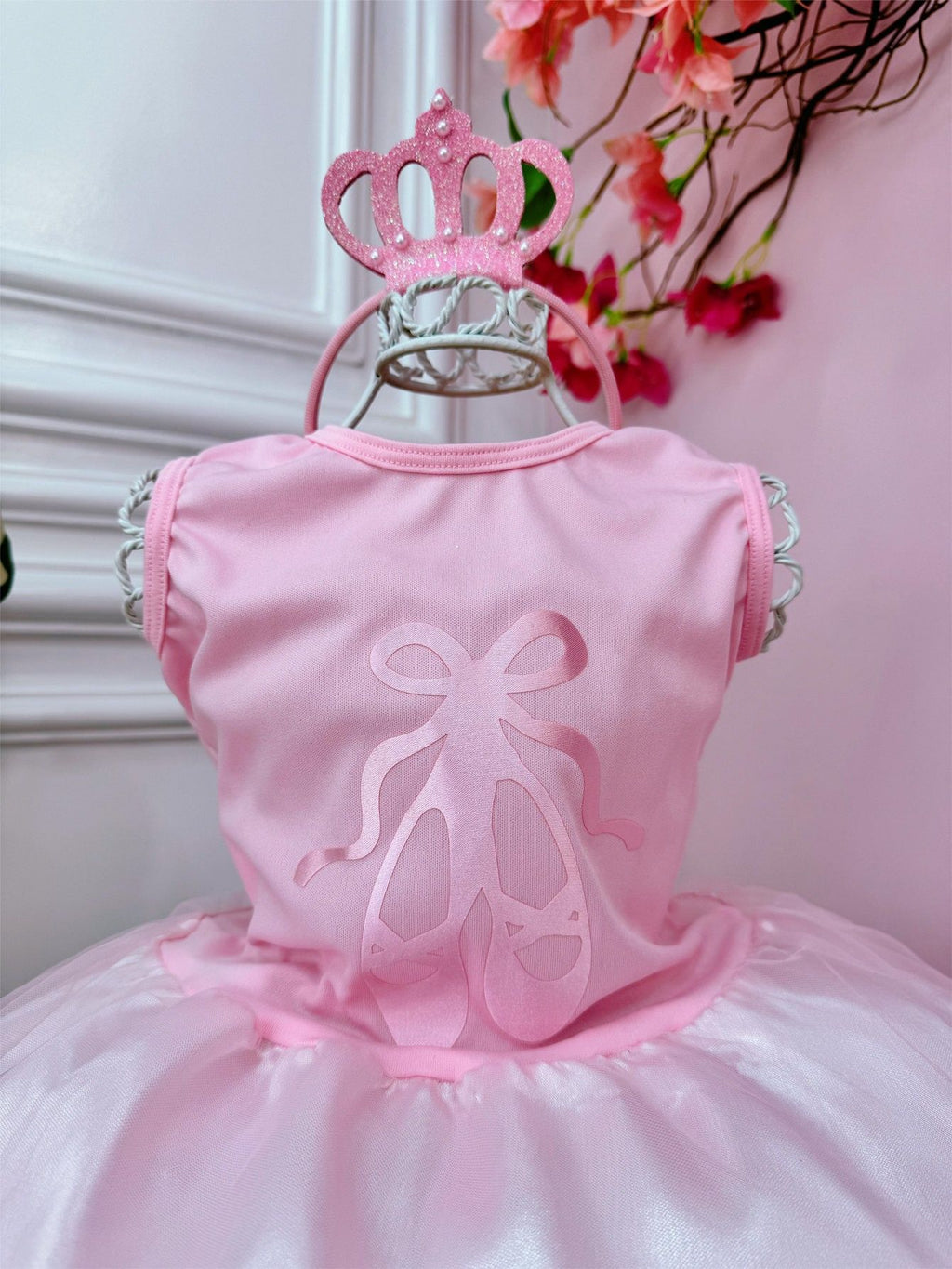 Fantasia Infantil Bailarina Luxo com Tiara