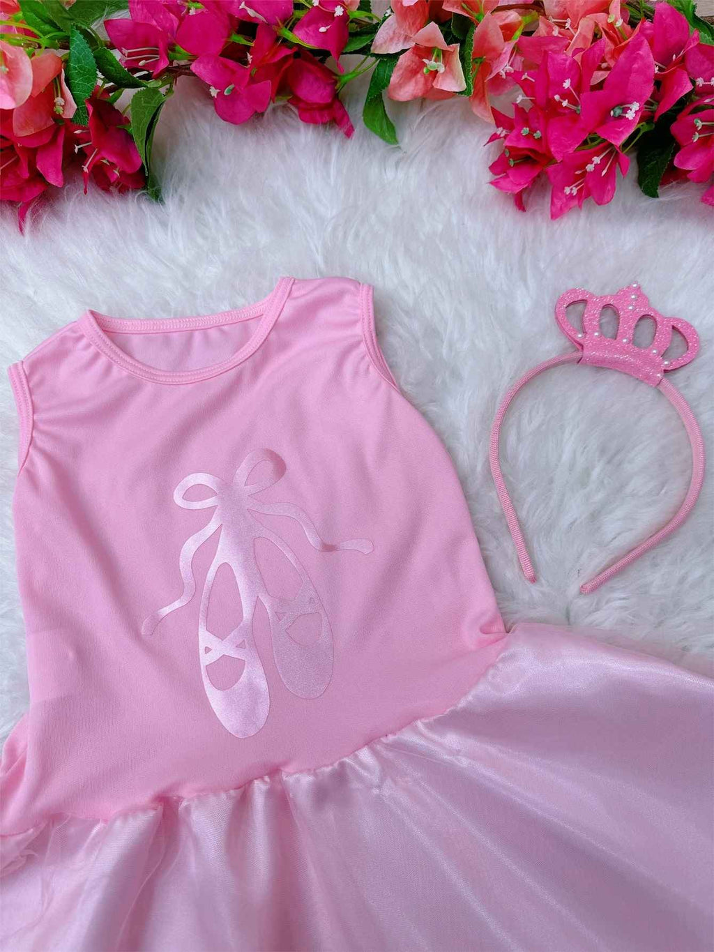 Fantasia Infantil Bailarina Luxo com Tiara