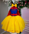 Fantasia Branca de Neve em Tecido 100% Poliéster com Capa e Laço Bico de Pato