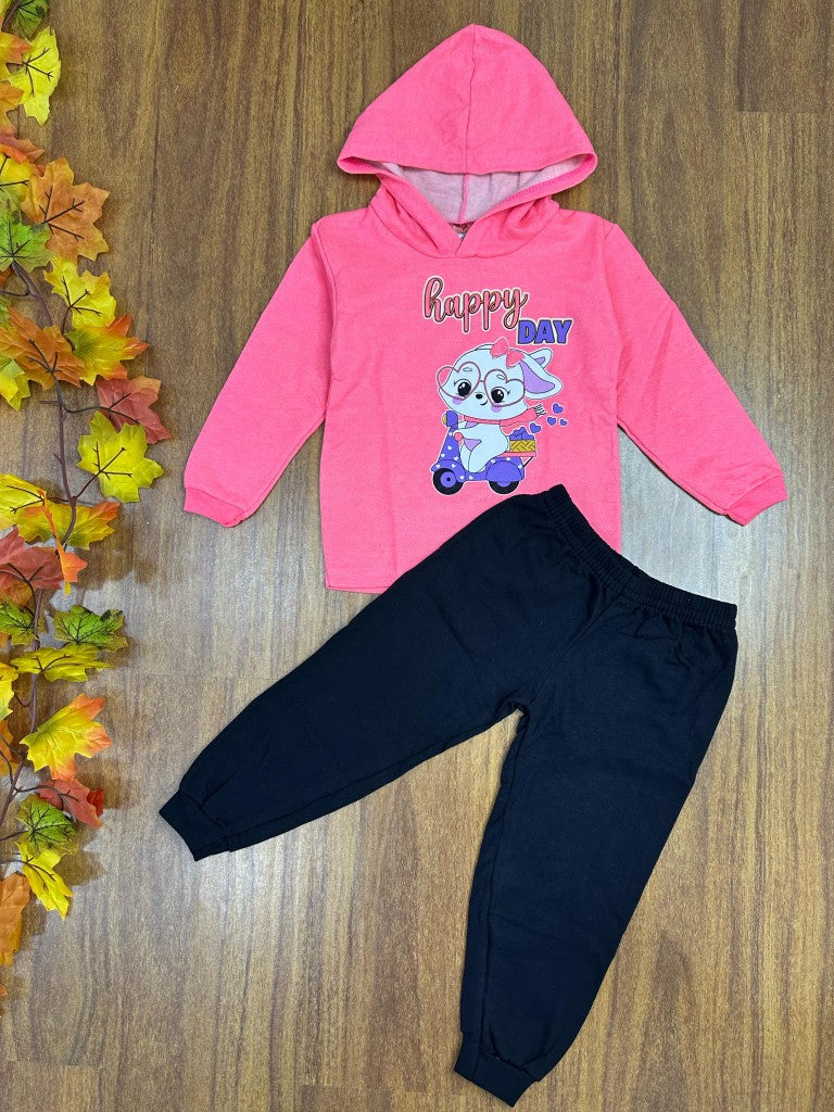 Conjunto de Moletom Infantil com 8 Peças para Meninas