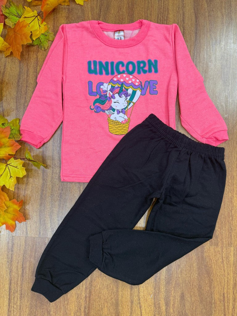 Conjunto de Moletom Infantil com 8 Peças para Meninas
