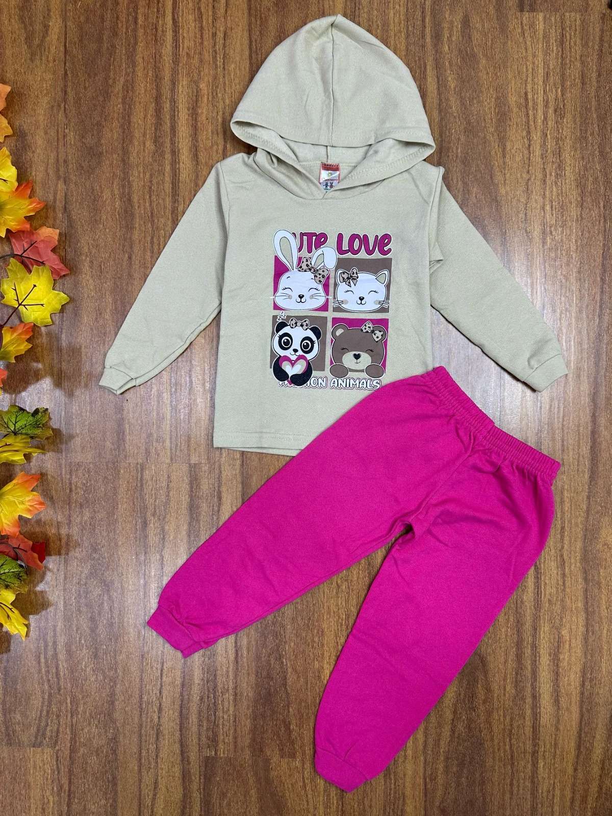 Conjunto de Moletom Infantil com 8 Peças para Meninas