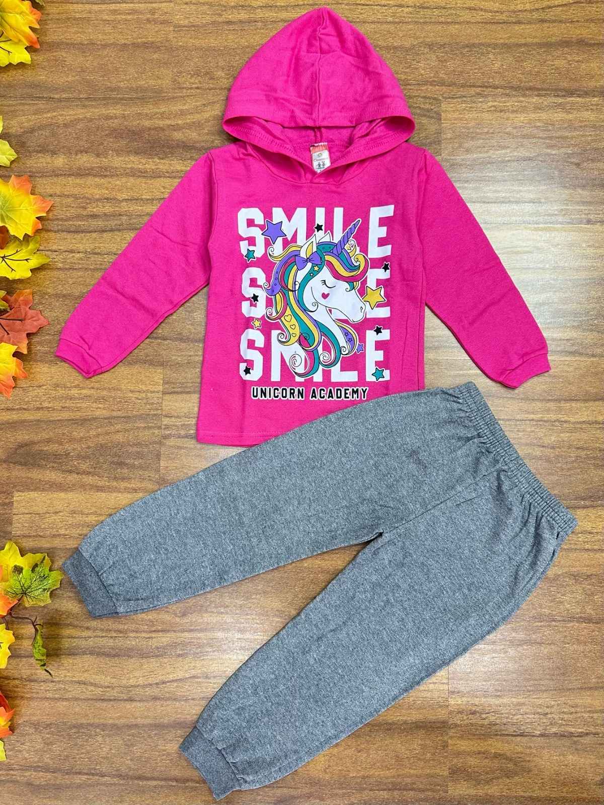 Conjunto de Moletom Infantil com 8 Peças para Meninas