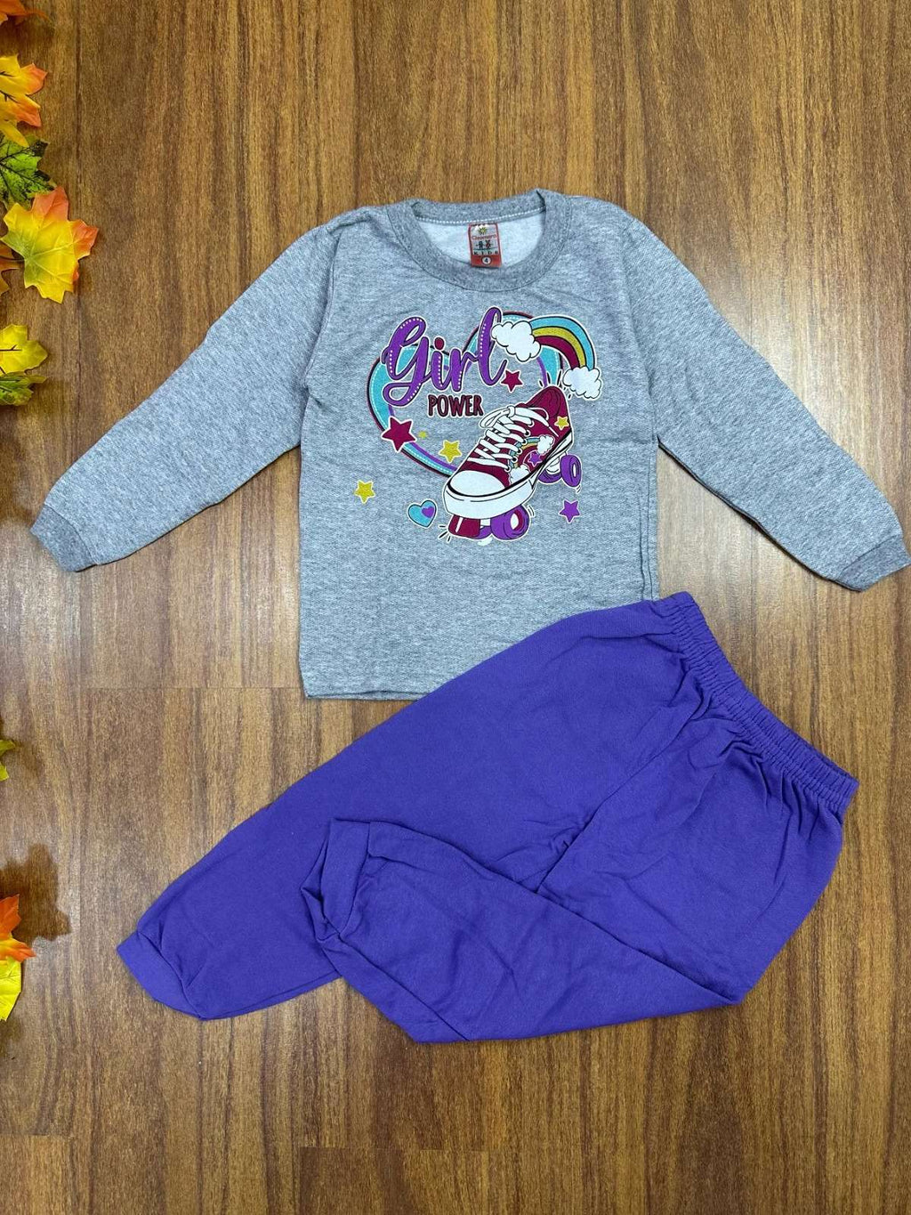 Conjunto de Moletom Infantil com 8 Peças para Meninas