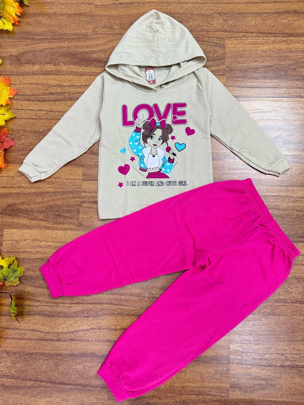 Conjunto de Moletom Infantil com 8 Peças para Meninas