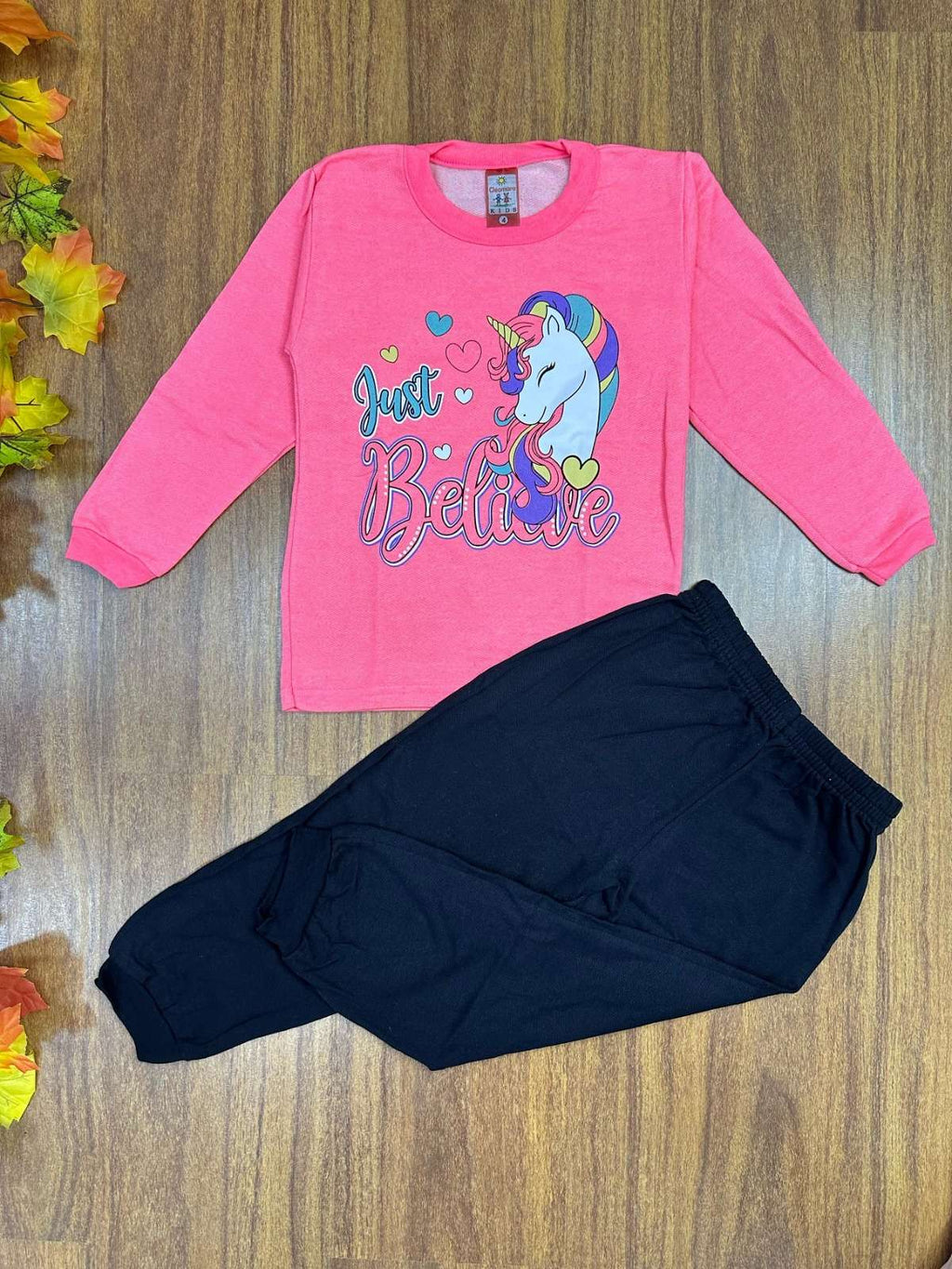 Conjunto de Moletom Infantil com 8 Peças para Meninas