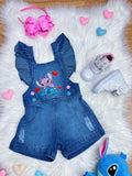 Macaquinho Infantil Jeans Confortável e Estiloso para Meninas
