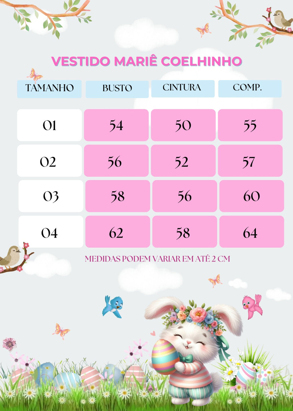 Vestido Rosa Bebê Coelhinha em Tecido Misto com Laço