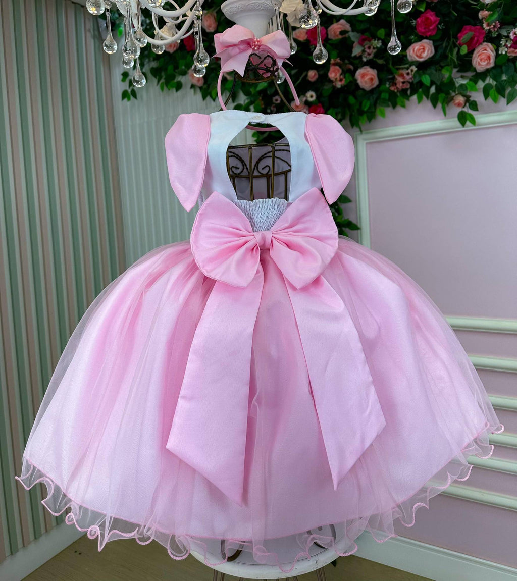 Vestido Luxo Coelho Temático para Páscoa em Tecido Misto