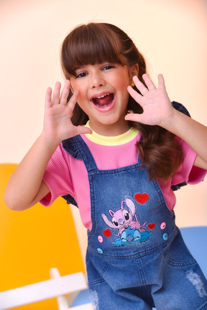Macaquinho Infantil Jeans Confortável e Estiloso para Meninas