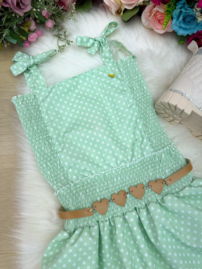 Vestido Infantil Verde Blogueirinha Hermione