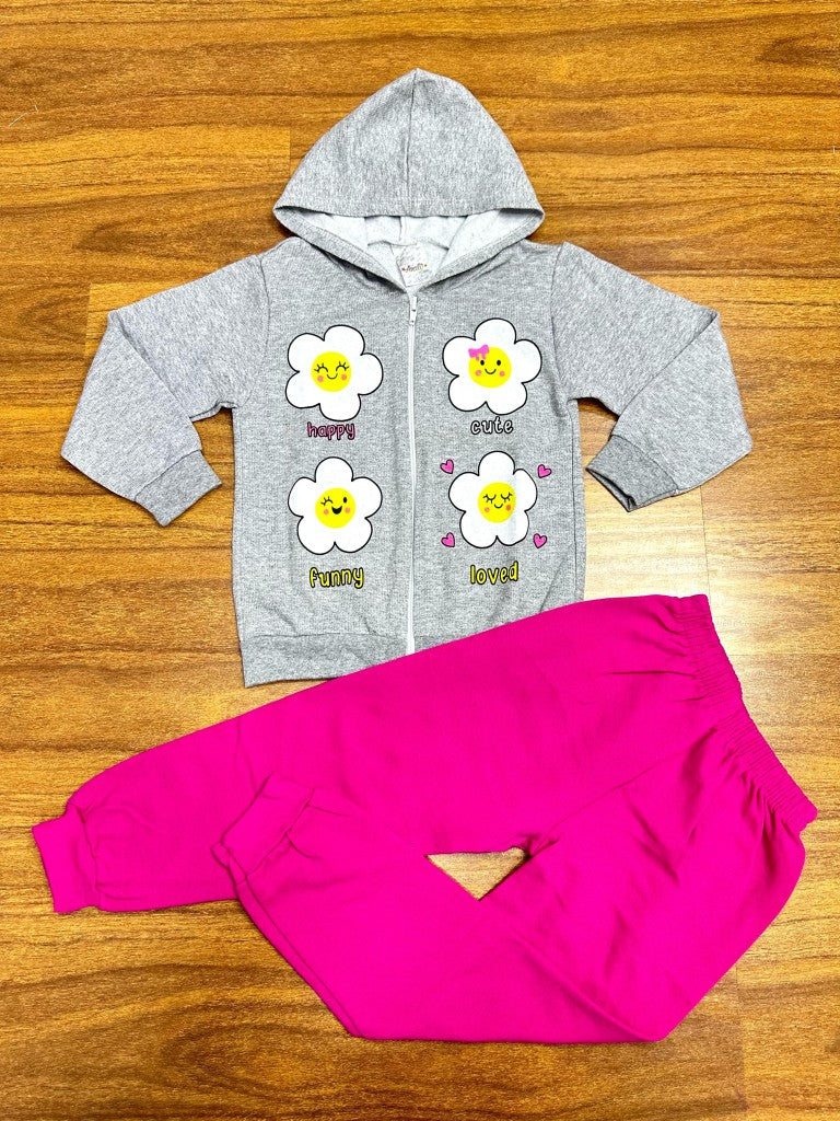 Conjunto Infantil Moletom Meninas Com Estampas 08 Peças Confortáveis