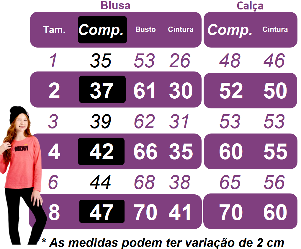 Conjunto Infantil Moletom Meninas Com Estampas 08 Peças Confortáveis