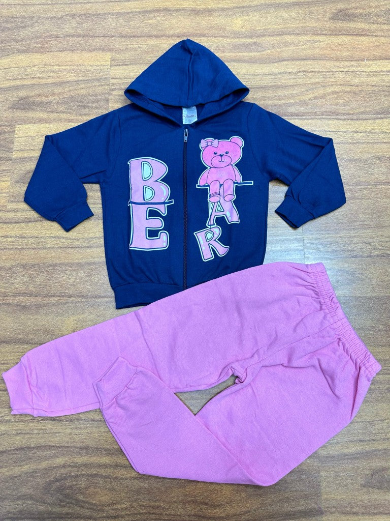Conjunto Infantil Moletom Meninas Com Estampas 08 Peças Confortáveis