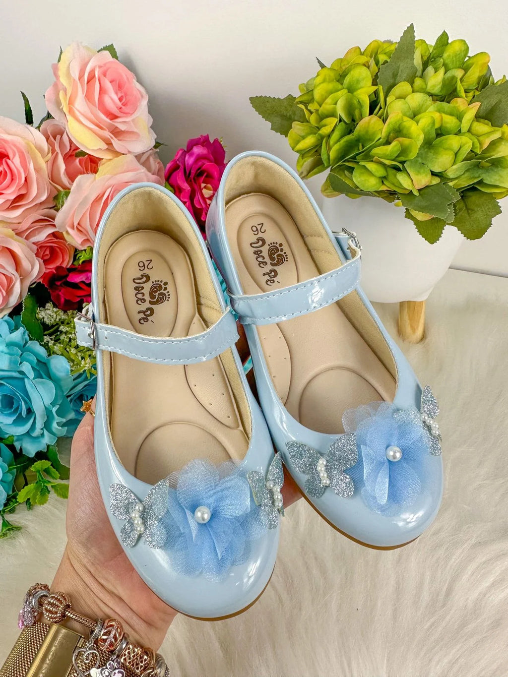 Sapatilha Azul Bebê para Meninas com Solado Macio e Leve