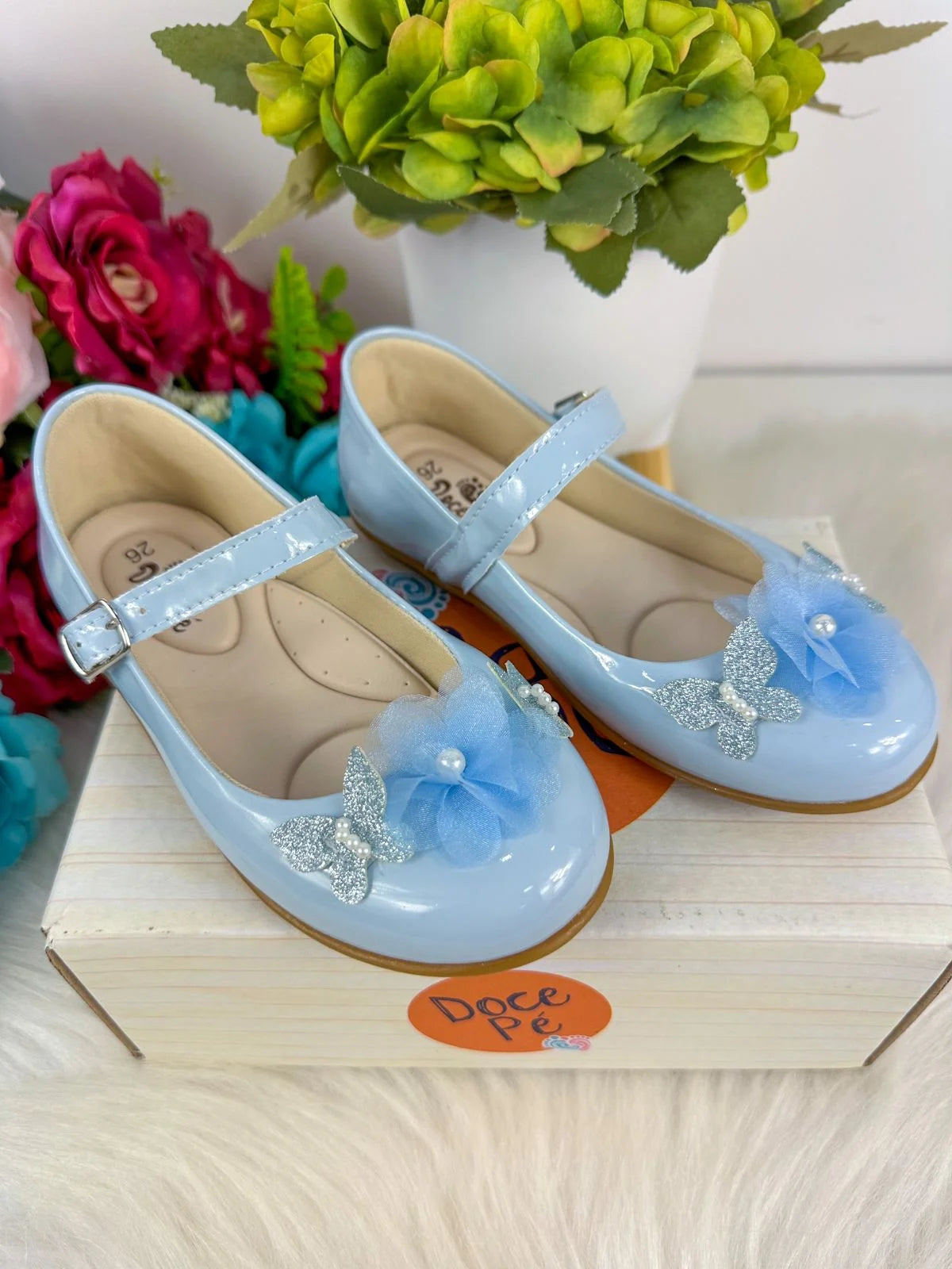 Sapatilha Azul Bebê para Meninas com Solado Macio e Leve
