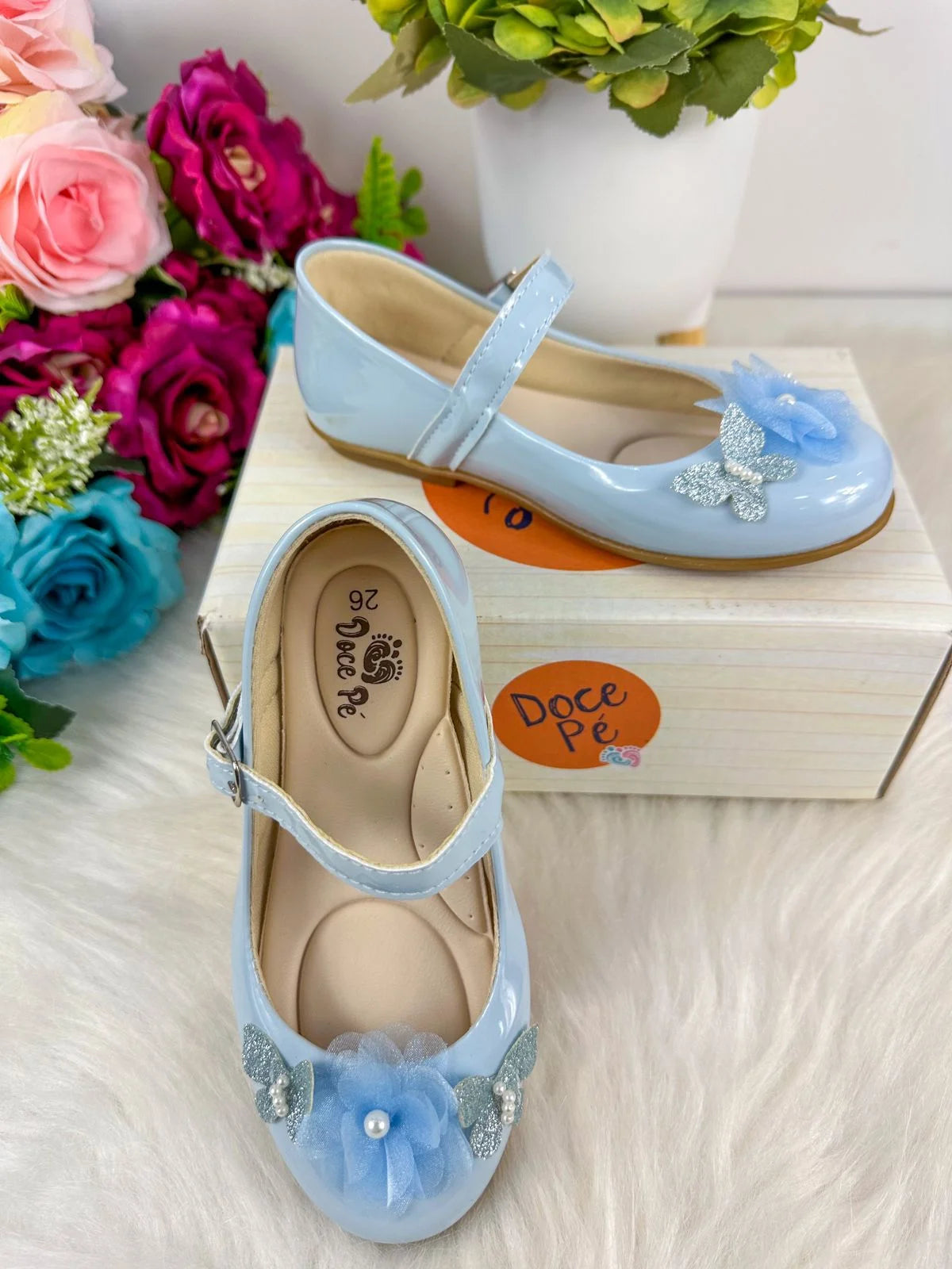 Sapatilha Azul Bebê para Meninas com Solado Macio e Leve