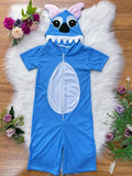 Fantasia Azul do Stitch Angel Lilo para Crianças