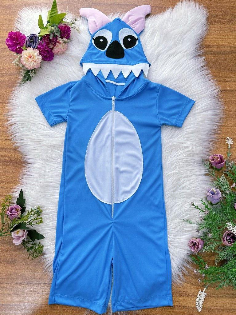 Fantasia Azul do Stitch Angel Lilo para Crianças